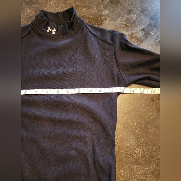Under Armour Black Fitted Long Sleeve Top with Mandarin Collar - Picture 3 of 11